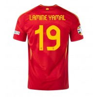 Spanien Lamine Yamal #19 Fußballbekleidung Heimtrikot EM 2024 Kurzarm